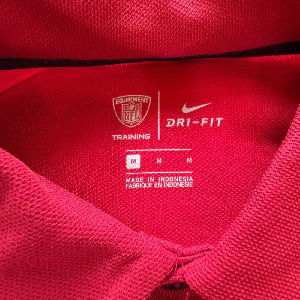 Nike Arizona Cardinals NFL Dri-FIT Training Polo Shirt Mens Medium Red Short Slv